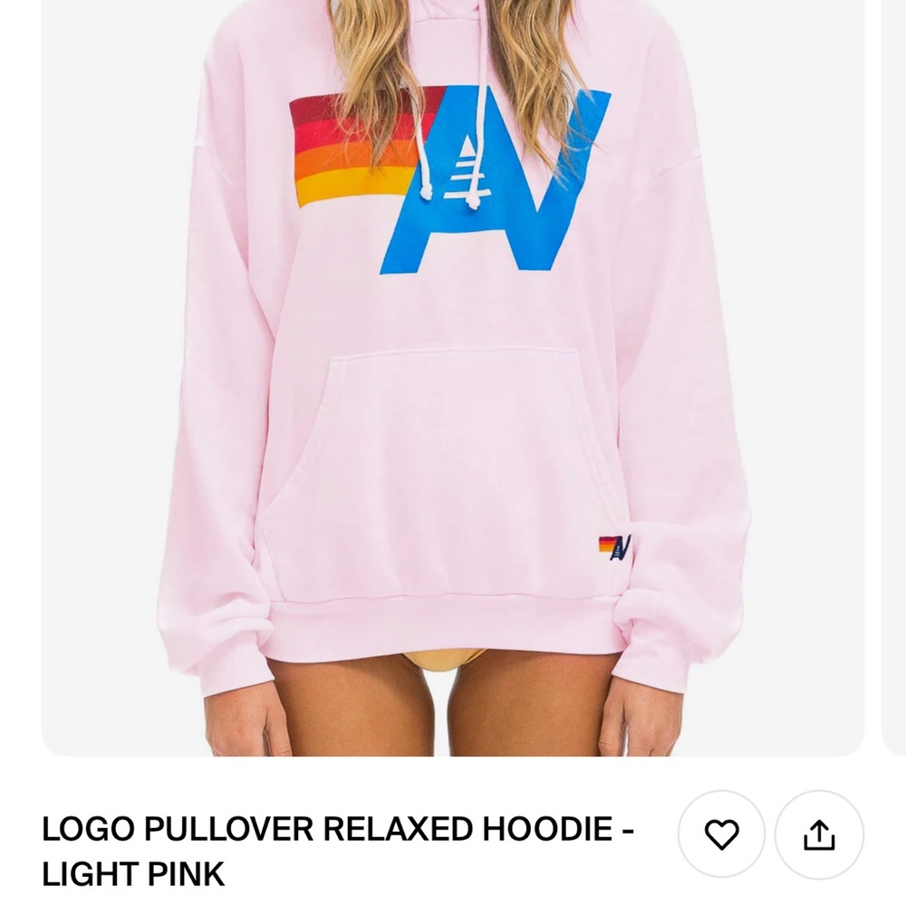 Aviator Nation Light Pink Logo Pullover Hoodie set